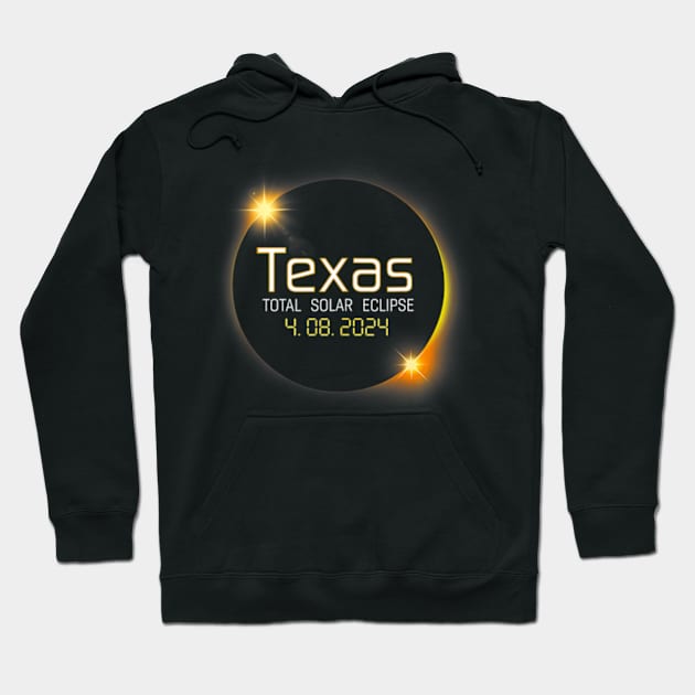 2024 Solar Eclipse Texas Usa Totality Hoodie by SanJKaka